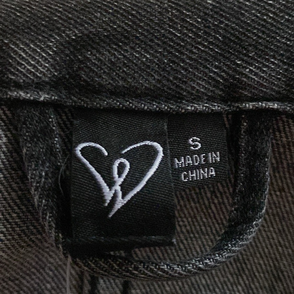 Windsor NWT size small acid black denim bling jacket - Picture 8 of 13